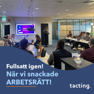Fullbokad arbetsrättsutbildning hos Tacting